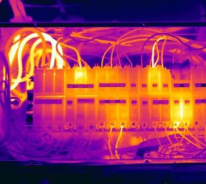 Hot panel1 2 300x269 - Electrical infrared inspection finds overloaded circuits - Infrared Imaging Services LLC