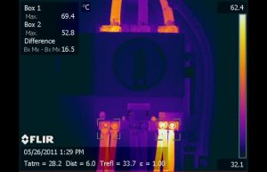 IR 0053 0 300x193 - Infrared inspection of hot internal connection on 800 amp switch - Infrared Imaging Services LLC