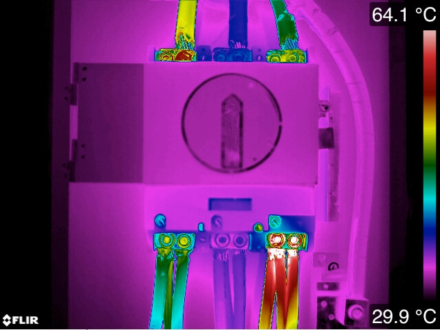 Infrared image of hot electrical connection 1 - Electrical Infrared