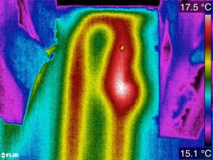 Infrared image of radiant heating coil leak 0 300x225 - Infrared image of radiant heating coil leak_0