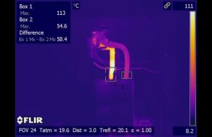 Infrared inspection hot aluminum wire  0 300x193 - Infrared inspection detects hot breaker connection on aluminum wire - Infrared Imaging Services LLC