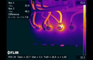 Infrared inspection loose connection 0 300x193 - Infrared inspection detects loose connection on rear of terminal - Infrared Imaging Services LLC