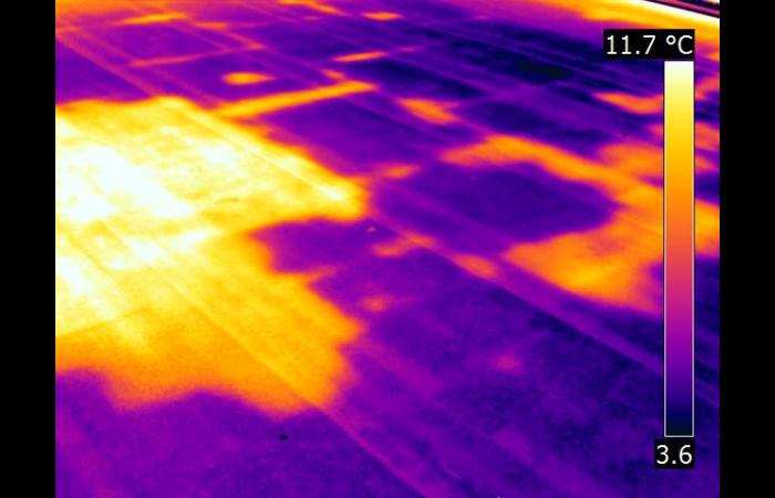 Roof moisture 1 1 - Infrared Roof Inspection