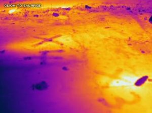 Steam leak under road 300x224 - Steam leak under road - infrared