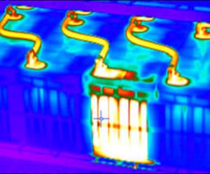 UPS battery 1 300x249 - Thermal imaging of UPS systems detects battery with high internal resistance - Infrared Imaging Services LLC