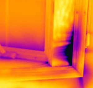 sidewindow 1 300x285 - Thermal imaging is the best tool for locating drafts and cold spots, window side - Infrared Imaging Services LLC