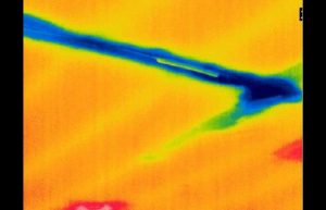 wet1 0 300x193 - Infrared Image of water leak in ceiling from air conditioner - Infrared Imaging Services LLC